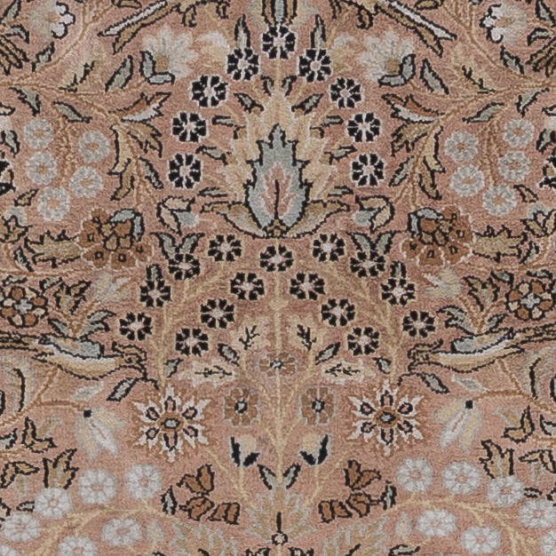 Seidenteppich - Kaschmir Seide - 188 x 126 cm - dunkelbeige