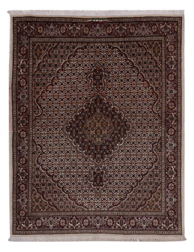 Perserteppich - Täbriz - 203 x 155 cm - dunkelbeige