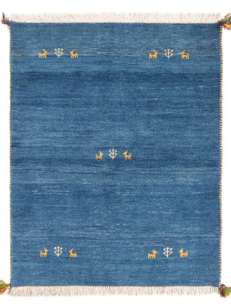 Gabbeh tapijt - Perzisch - 145 x 106 cm - blauw