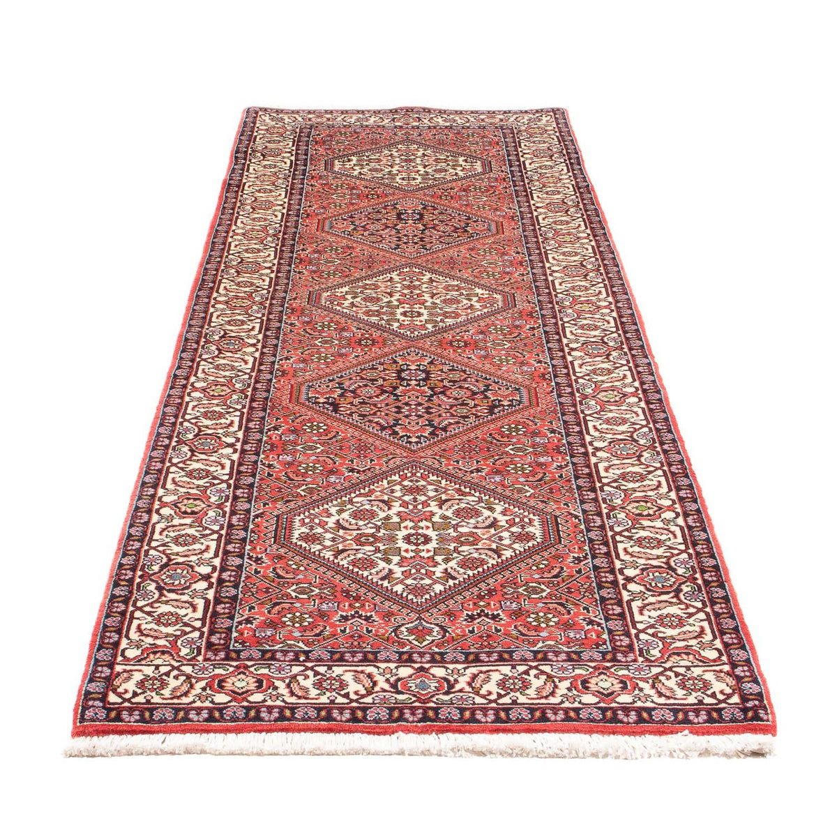 Loper Perzisch tapijt - Bijar - Koninklijk - 270 x 82 cm - rood