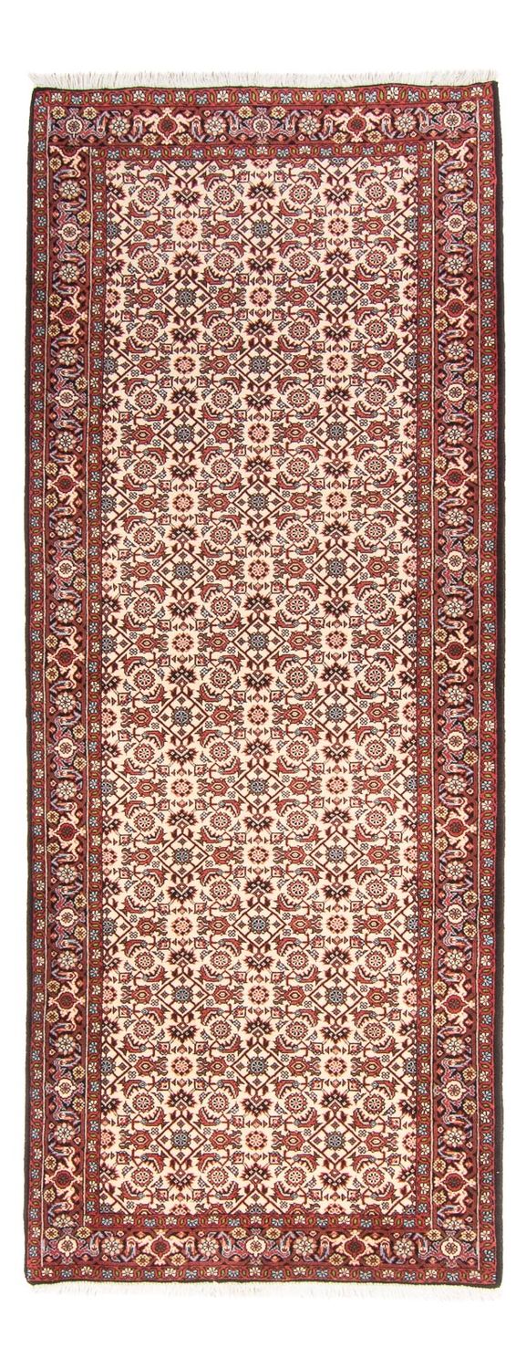 Loper Perzisch tapijt - Bijar - Koninklijk - 254 x 86 cm - beige