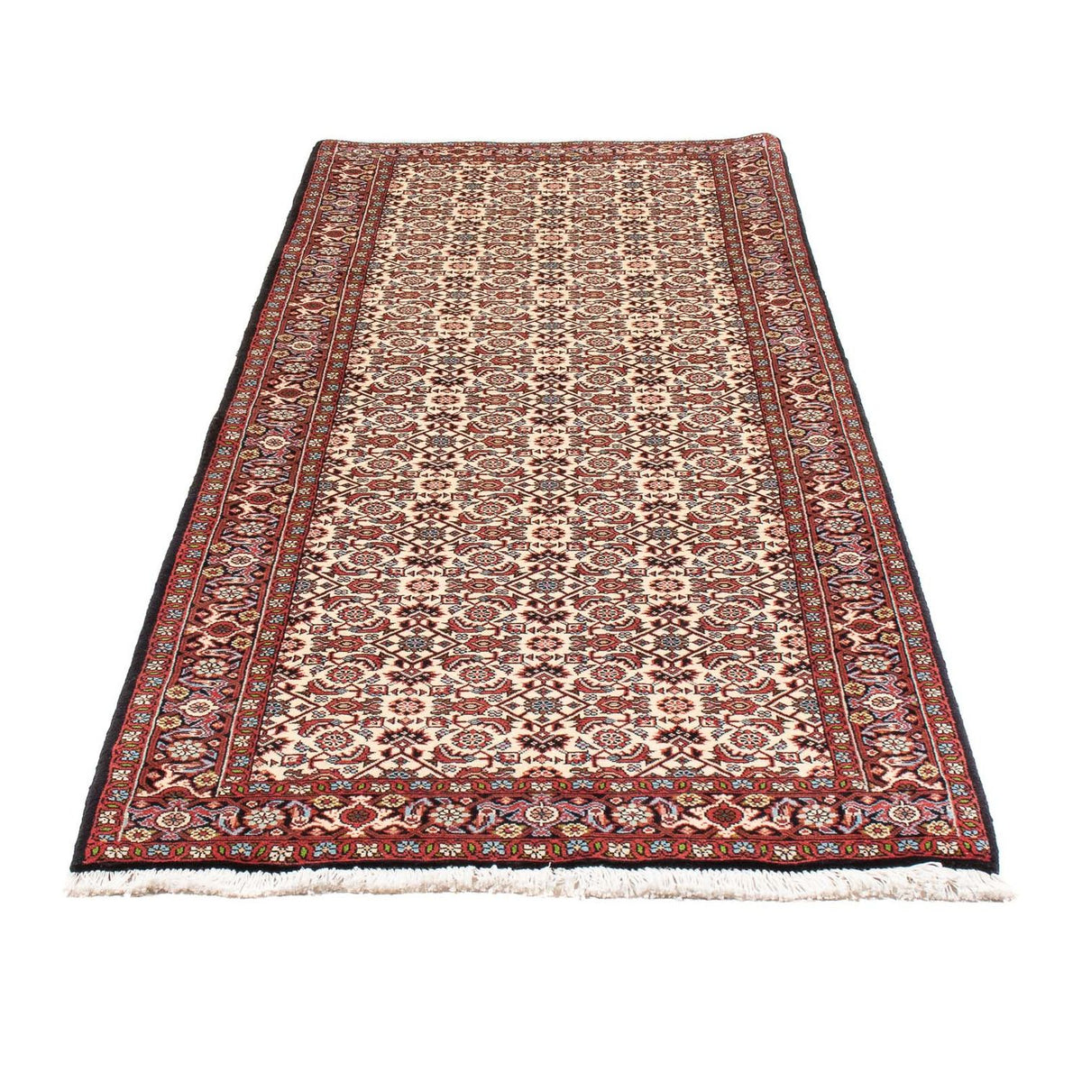 Loper Perzisch tapijt - Bijar - Koninklijk - 254 x 86 cm - beige