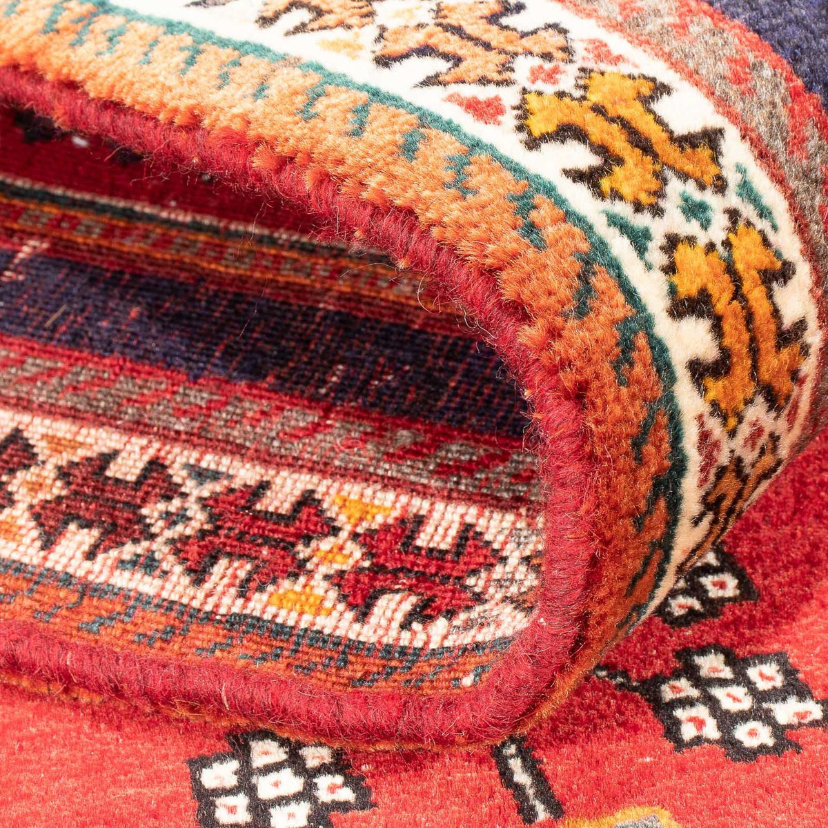 Loper Gabbeh Tapijt - Kashkuli Perzisch - 234 x 82 cm - rood