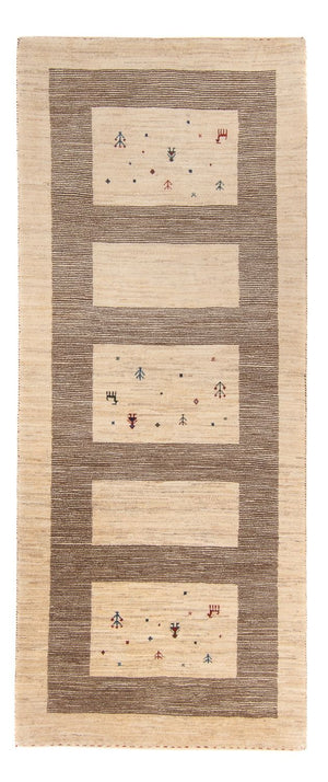 Loper Gabbeh Tapijt - Loribaft Perzisch - 209 x 83 cm - beige