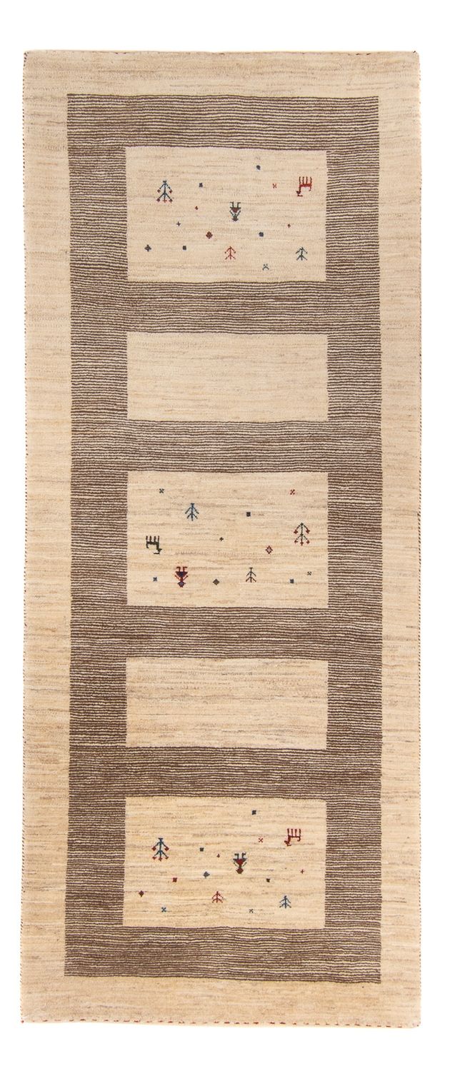 Loper Gabbeh Tapijt - Loribaft Perzisch - 209 x 83 cm - beige
