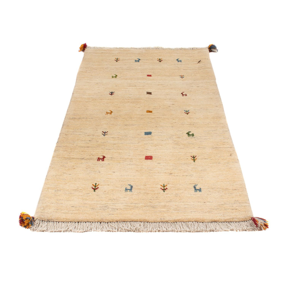 Loper Gabbeh tapijt - Perzisch - 200 x 82 cm - beige