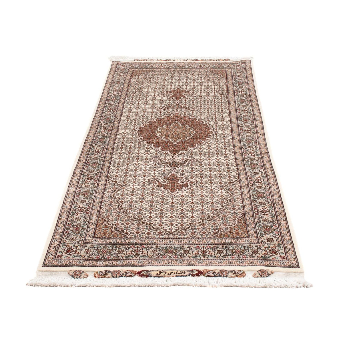 Loper Perzisch tapijt - Tabriz - Royal - 212 x 82 cm - beige