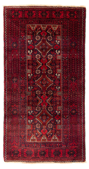 Loper Baluch tapijt - 182 x 96 cm - rood