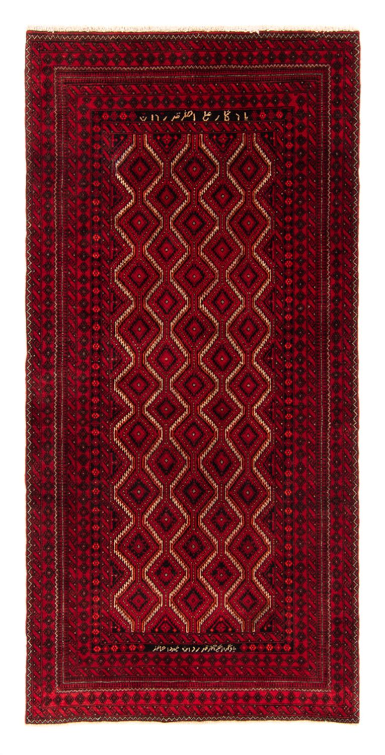 Loper Baluch tapijt - 198 x 92 cm - rood