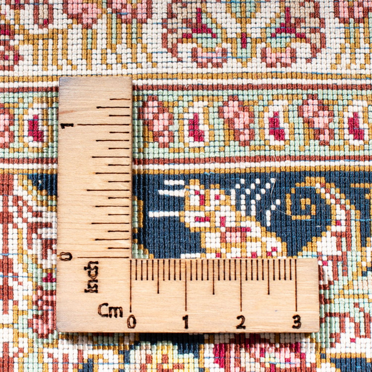 Zijden tapijt - Ghom Silk - Premium - 152 x 102 cm - donkerblauw