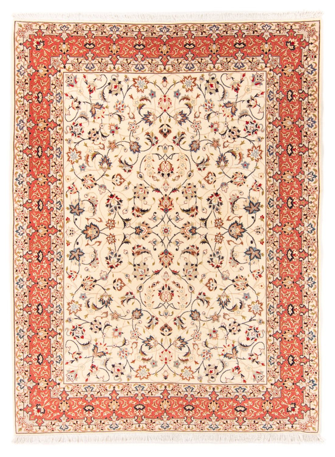 Perzisch tapijt - Tabriz - Royal - 210 x 154 cm - crème