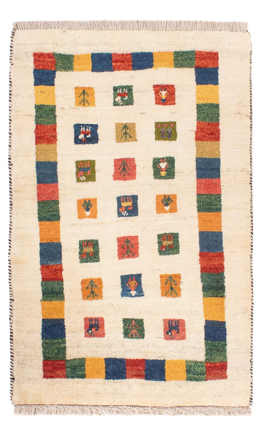 Gabbeh tapijt - Perzisch - 122 x 76 cm - veelkleurig