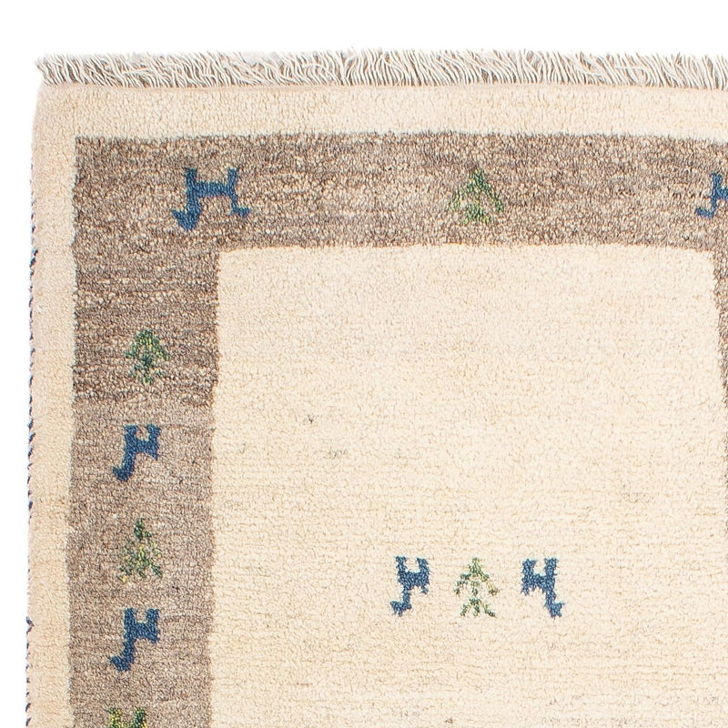 Gabbeh tapijt - Perzisch - 90 x 65 cm - beige