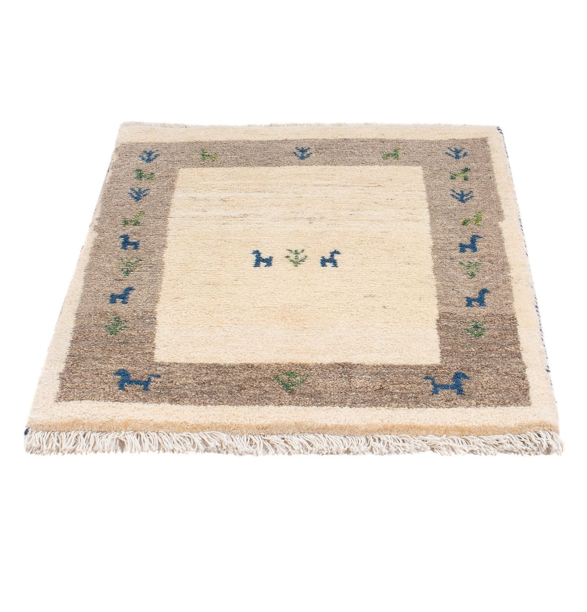 Gabbeh tapijt - Perzisch - 90 x 65 cm - beige