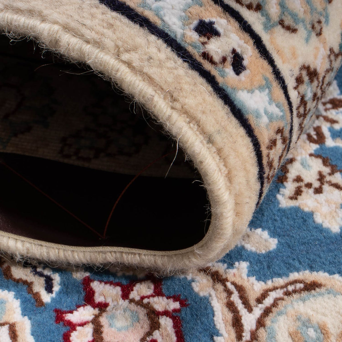 Perzisch tapijt - Nain - Koninklijk - 95 x 67 cm - blauw