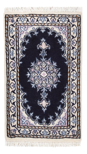 Perzisch tapijt - Nain - 60 x 40 cm - donkerblauw