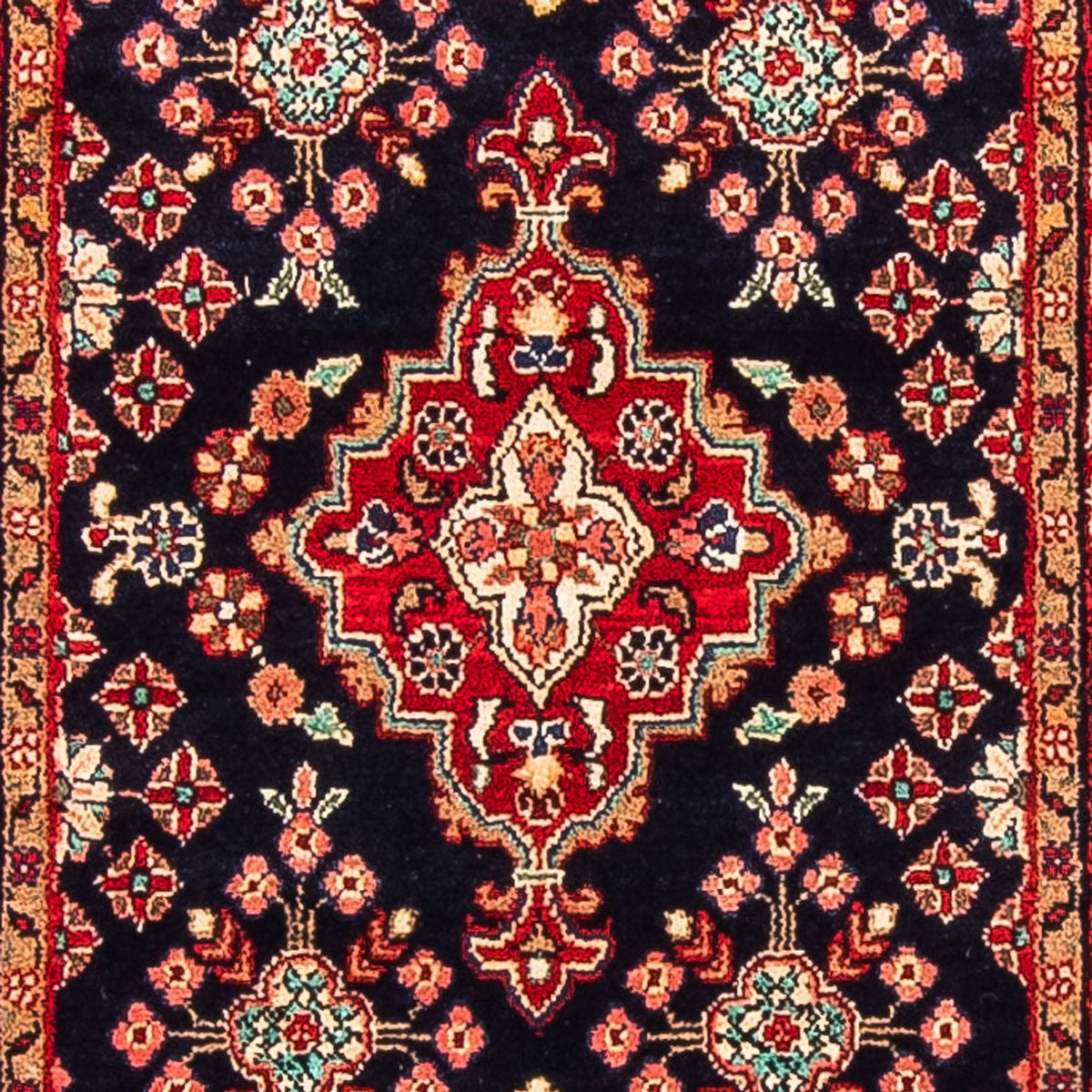 Loper Perzisch tapijt - Klassiek - 377 x 85 cm - donkerblauw