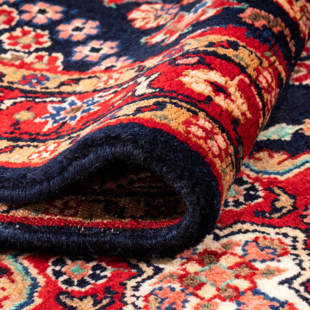 Loper Perzisch tapijt - Klassiek - 377 x 85 cm - donkerblauw