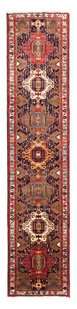 Loper Perzisch Tapijt - Nomadisch - 385 x 85 cm - donkerblauw