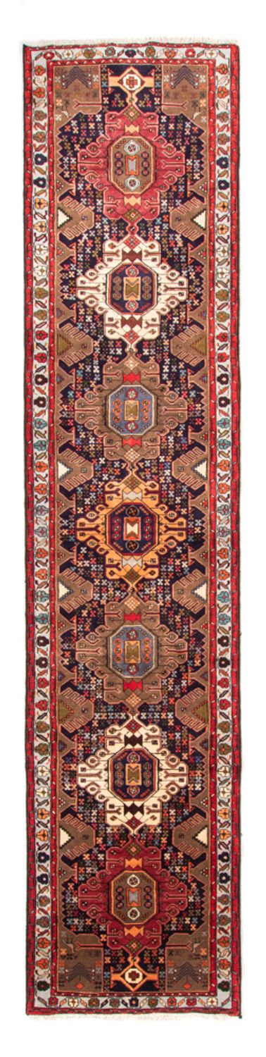 Loper Perzisch Tapijt - Nomadisch - 385 x 85 cm - donkerblauw
