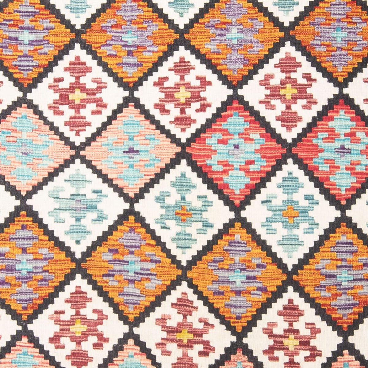 Kelim tapijt - Splash - 239 x 200 cm - veelkleurig