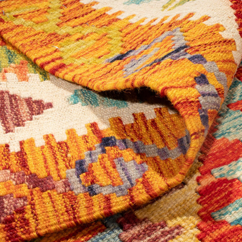 Kelim tapijt - Splash - 190 x 123 cm - veelkleurig