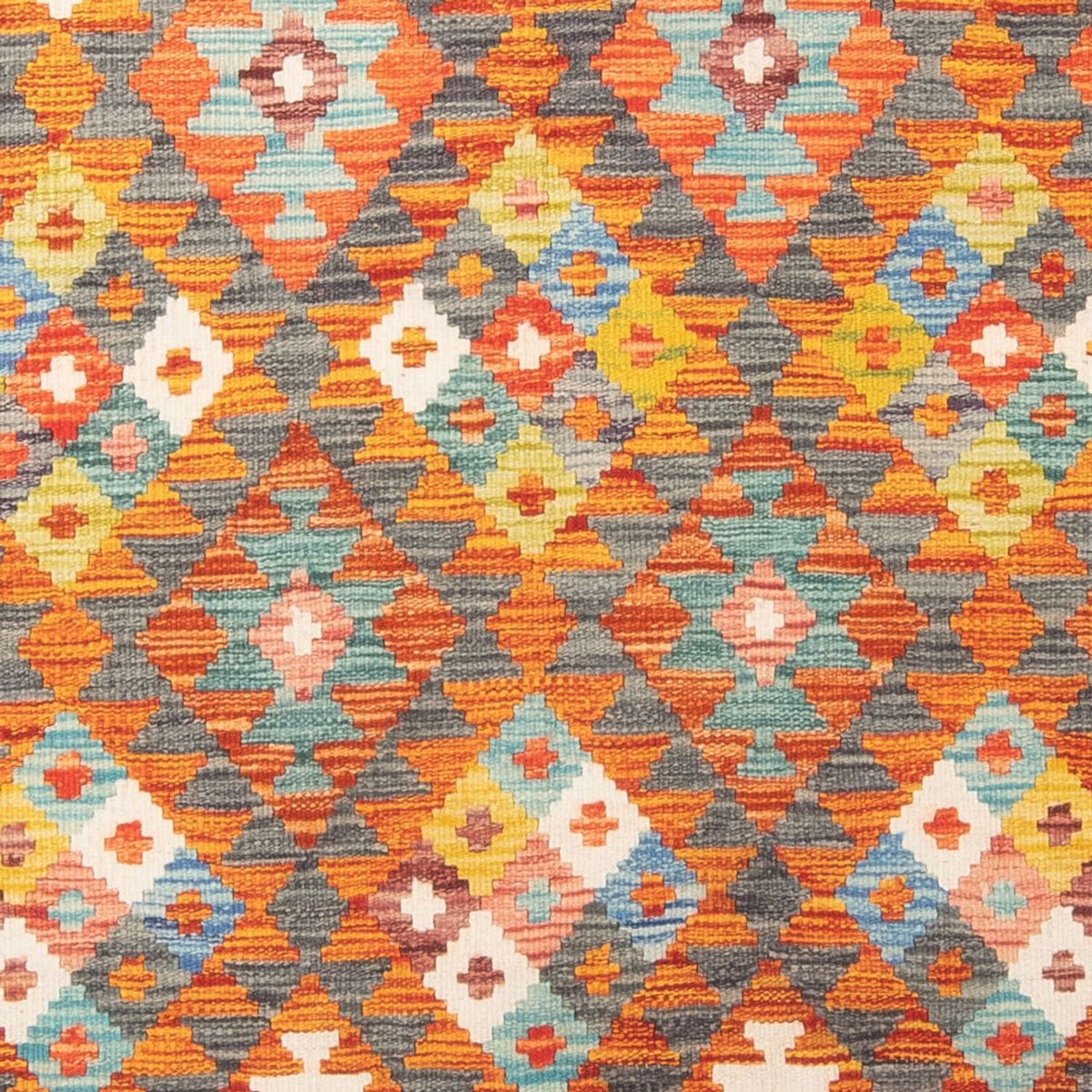 Kelim tapijt - Splash - 195 x 156 cm - veelkleurig