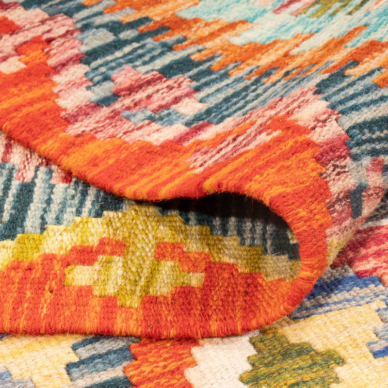 Kelim tapijt - Splash - 197 x 162 cm - veelkleurig