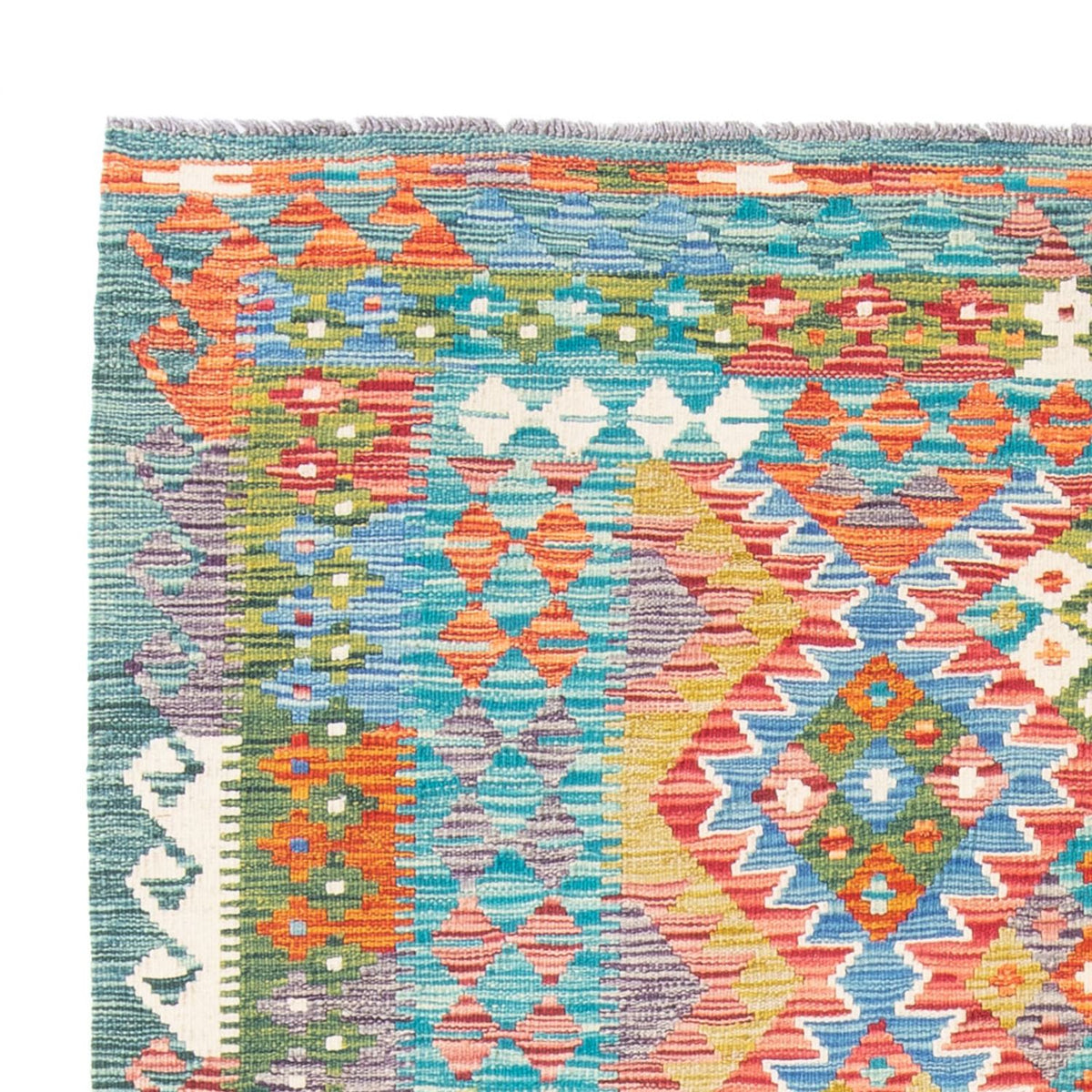 Kelim tapijt - Splash - 196 x 152 cm - veelkleurig