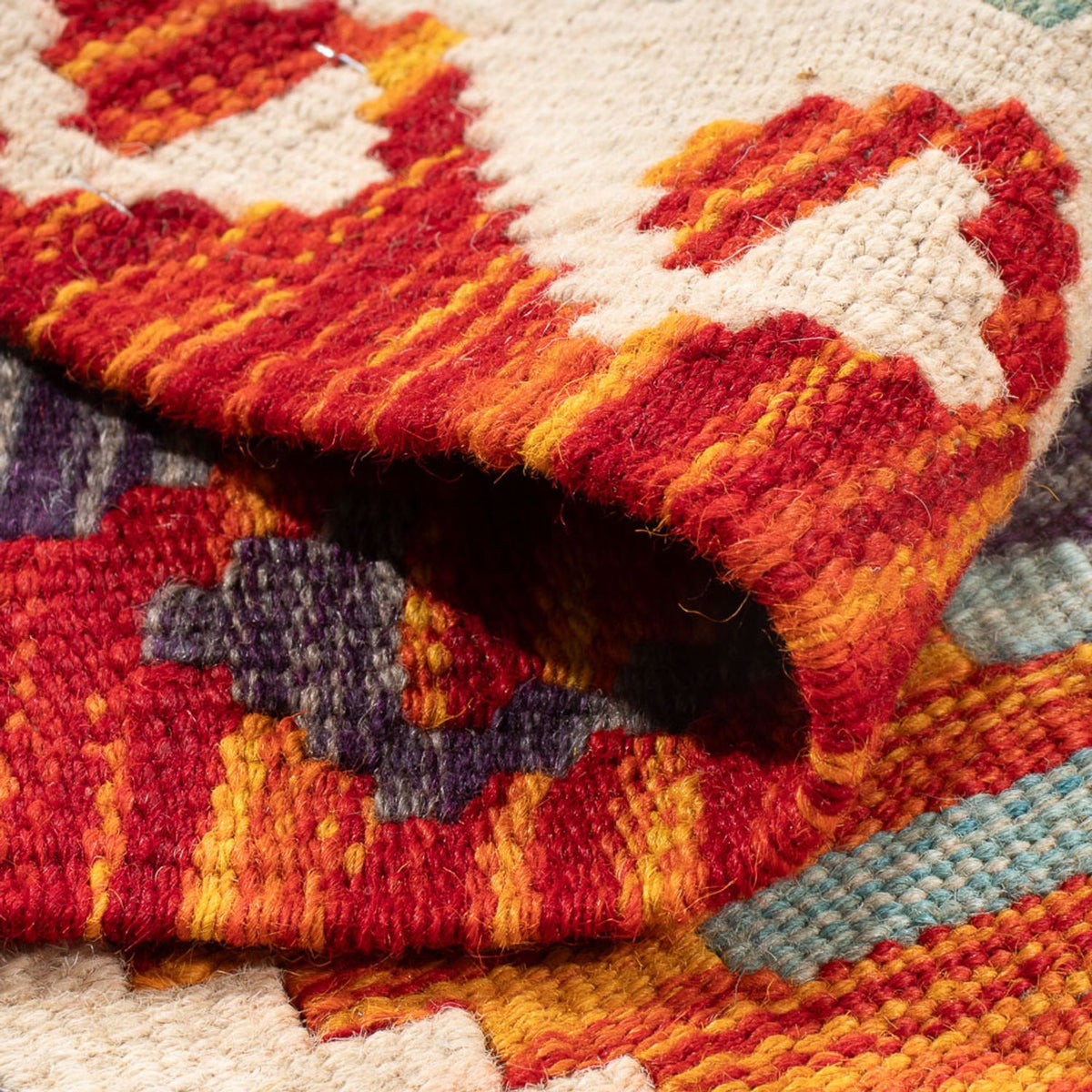 Kelim tapijt - Splash - 91 x 62 cm - veelkleurig