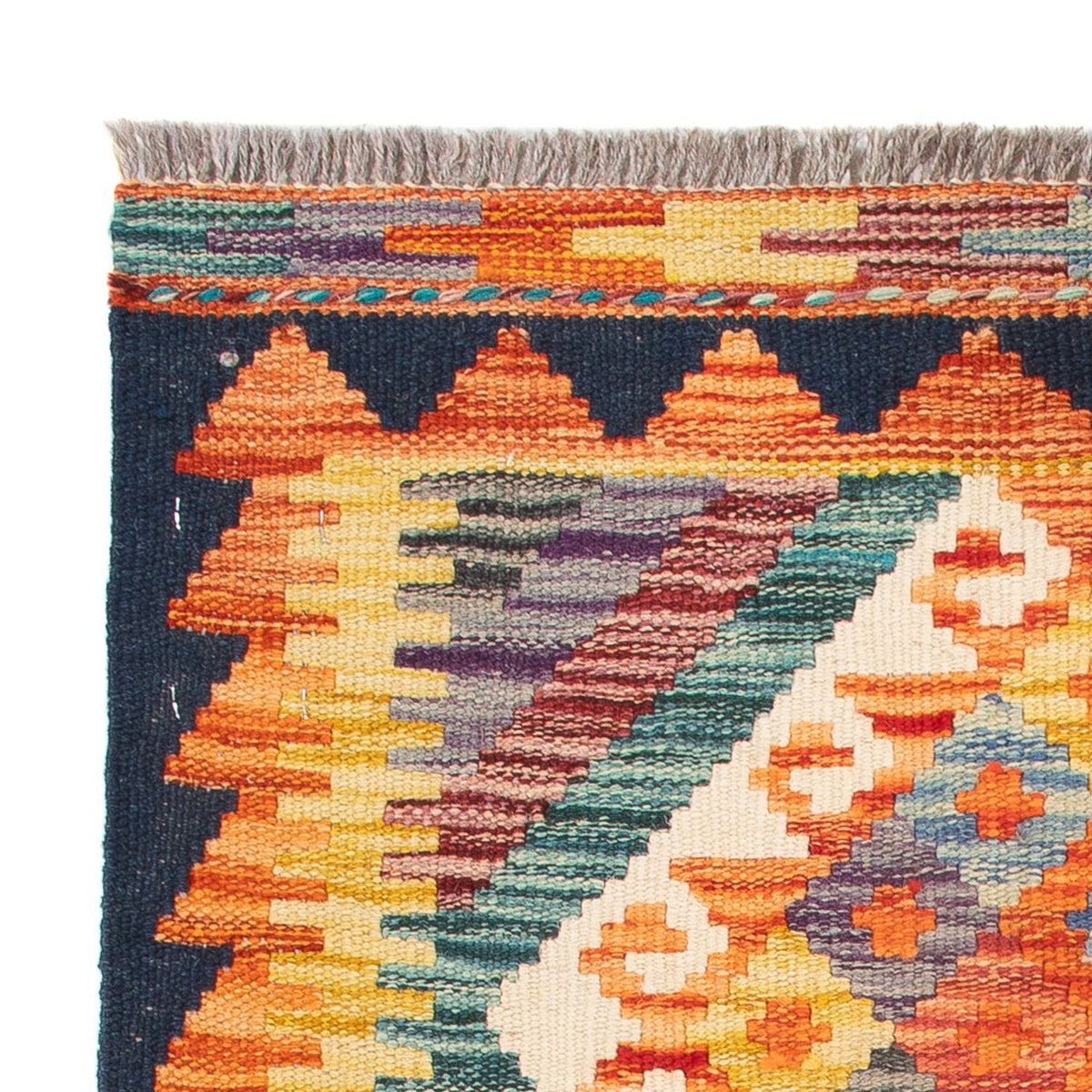 Kelim tapijt - Splash - 85 x 62 cm - veelkleurig
