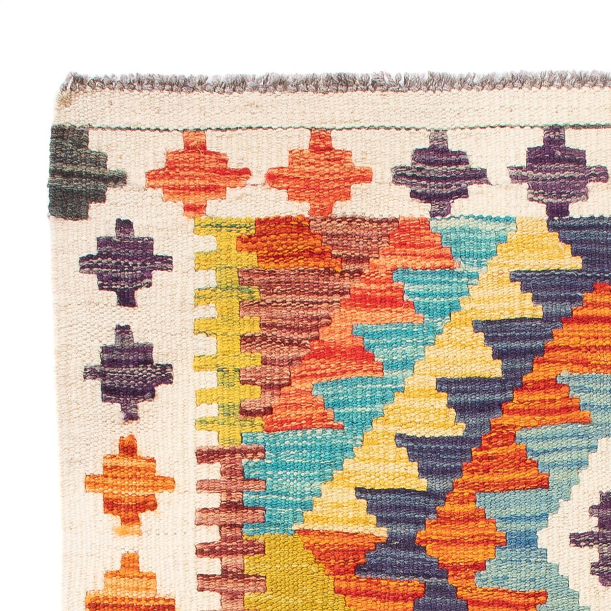Kelim tapijt - Splash - 84 x 62 cm - veelkleurig
