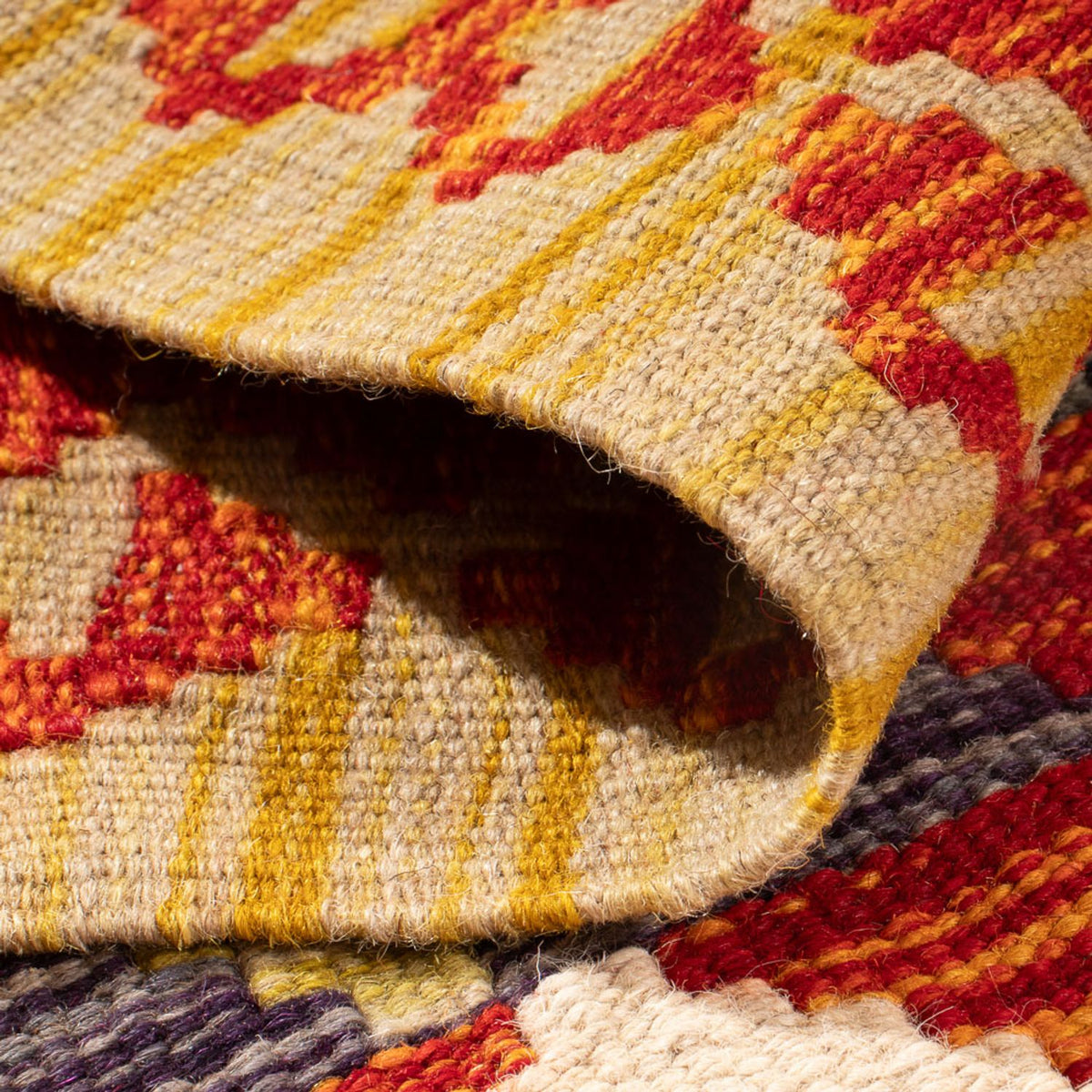 Kelim tapijt - Splash - 87 x 60 cm - veelkleurig