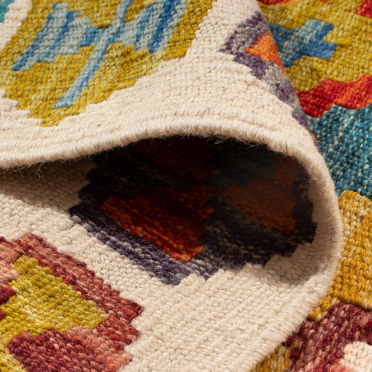 Kelim tapijt - Splash - 143 x 104 cm - veelkleurig