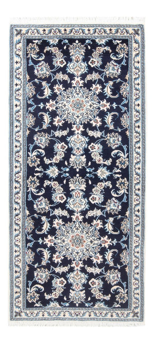 Loper Perzisch tapijt - Nain - 190 x 79 cm - donkerblauw