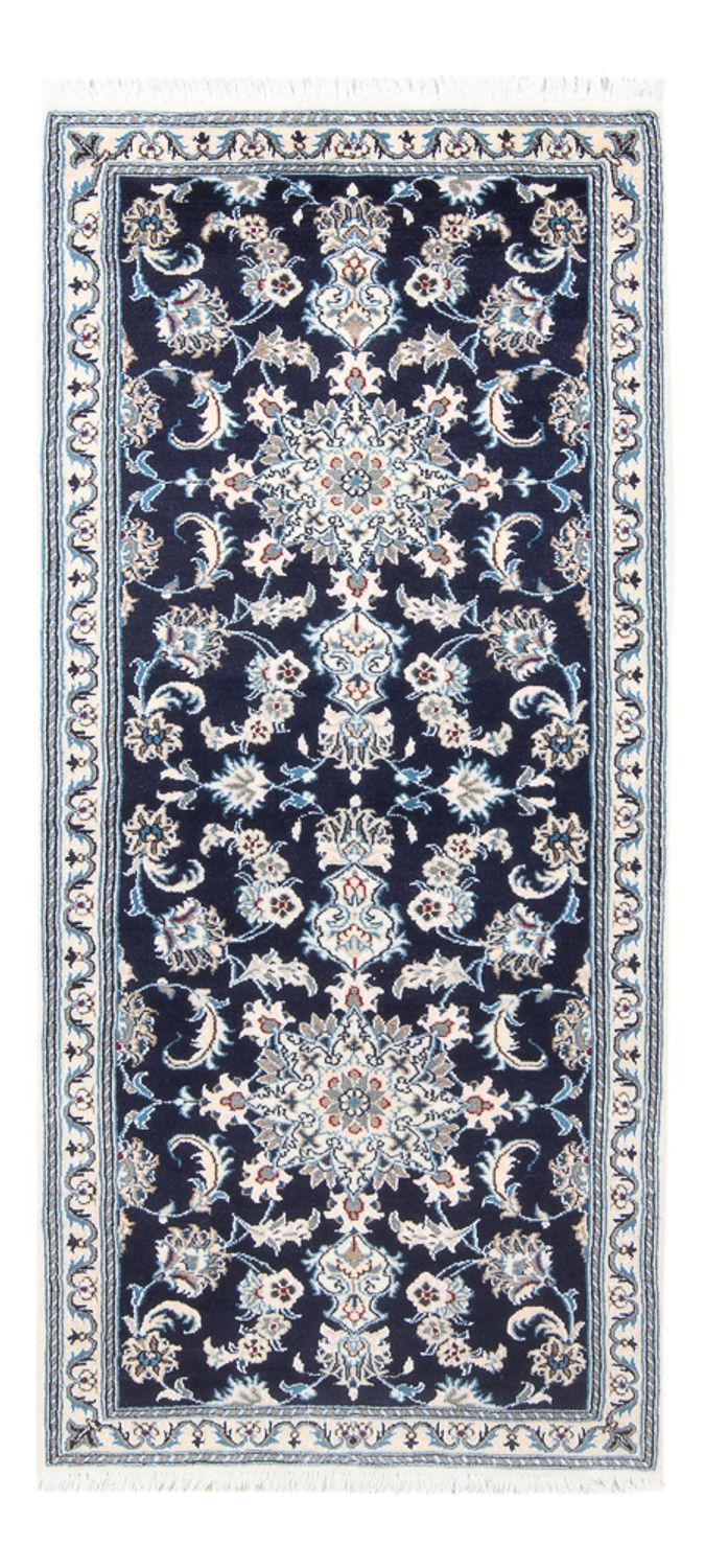 Loper Perzisch tapijt - Nain - 190 x 79 cm - donkerblauw