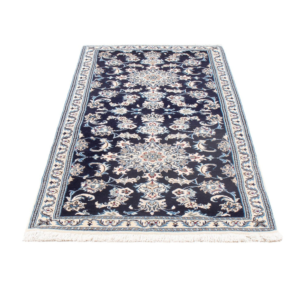 Loper Perzisch tapijt - Nain - 190 x 79 cm - donkerblauw