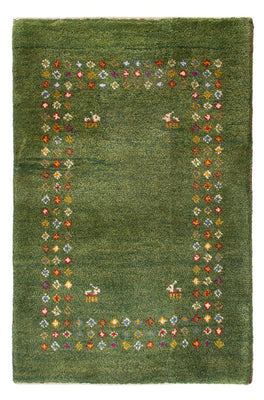 Gabbeh tapijt - Perzisch - 89 x 62 cm - zeegroen