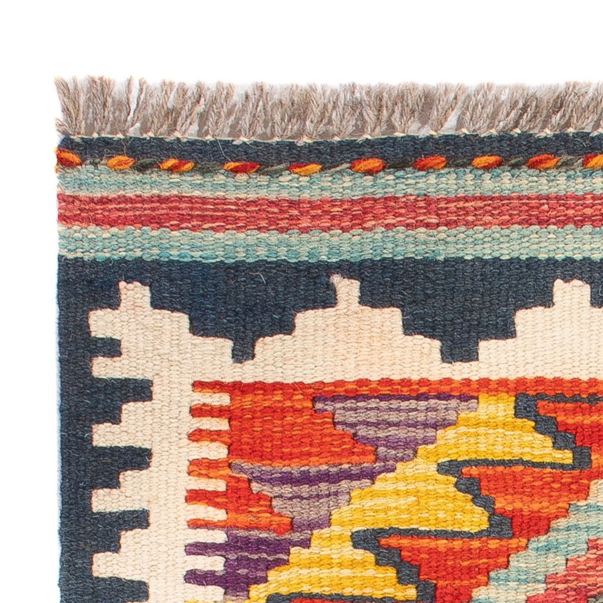Kelim tapijt - Splash - 60 x 40 cm - veelkleurig