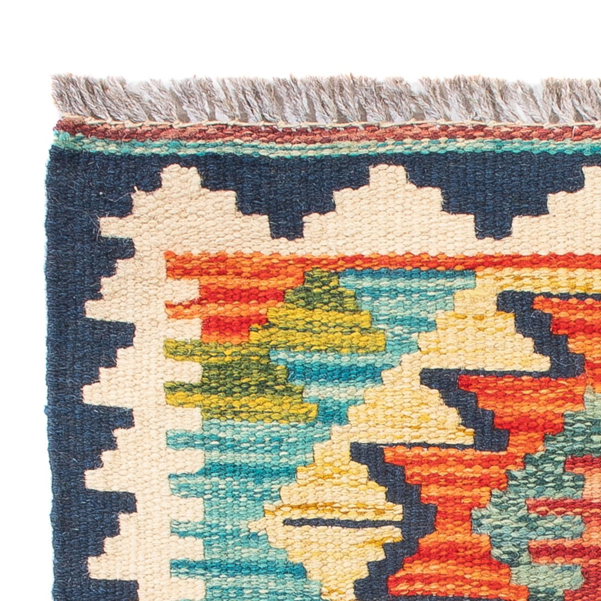 Kelim tapijt - Splash - 60 x 40 cm - veelkleurig