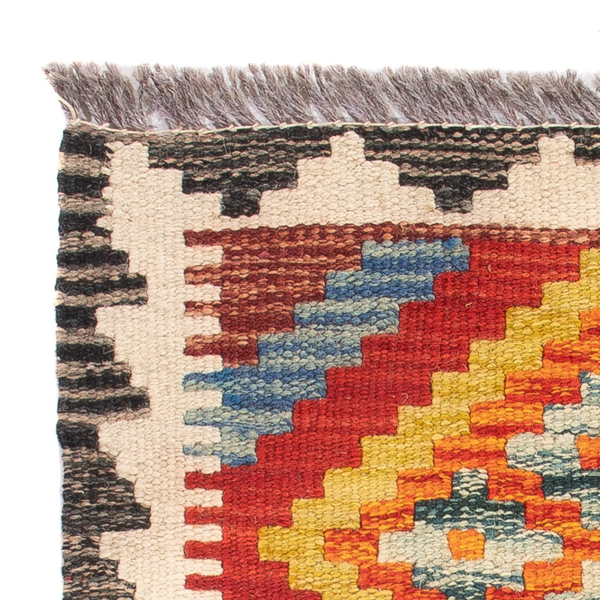 Kelim tapijt - Splash - 60 x 40 cm - veelkleurig