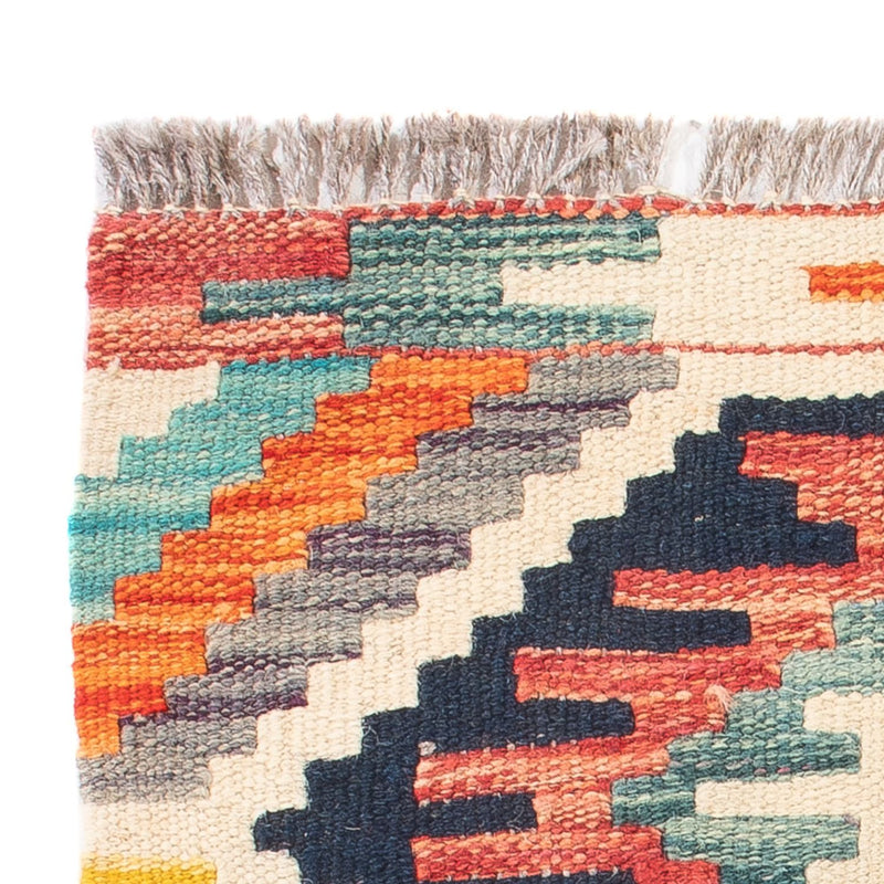 Kelim tapijt - Splash - 60 x 40 cm - veelkleurig