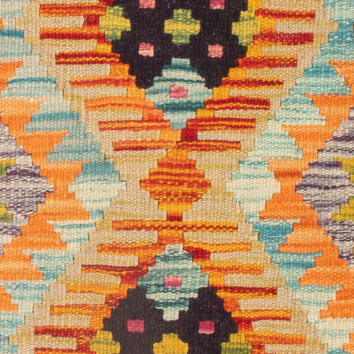 Kelim tapijt - Splash - 60 x 40 cm - veelkleurig