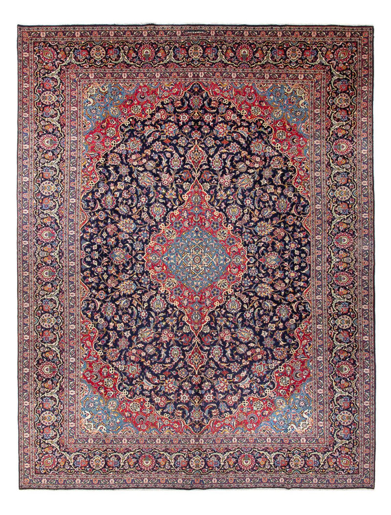 Perzisch tapijt - Keshan - Antiek - 410 x 298 cm - donkerblauw