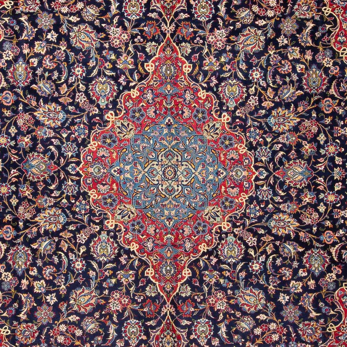 Perzisch tapijt - Keshan - Antiek - 410 x 298 cm - donkerblauw