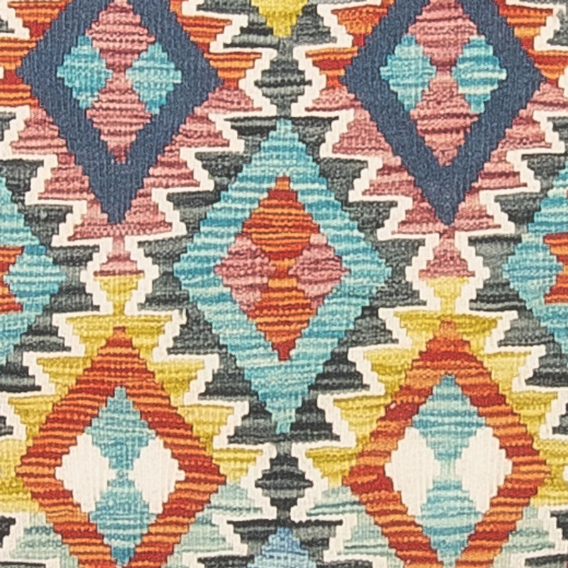 Loper Kelim tapijt - Splash - 281 x 80 cm - veelkleurig