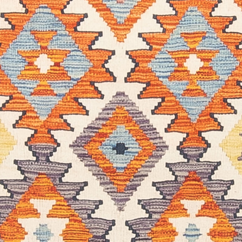 Loper Kelim tapijt - Splash - 299 x 86 cm - veelkleurig