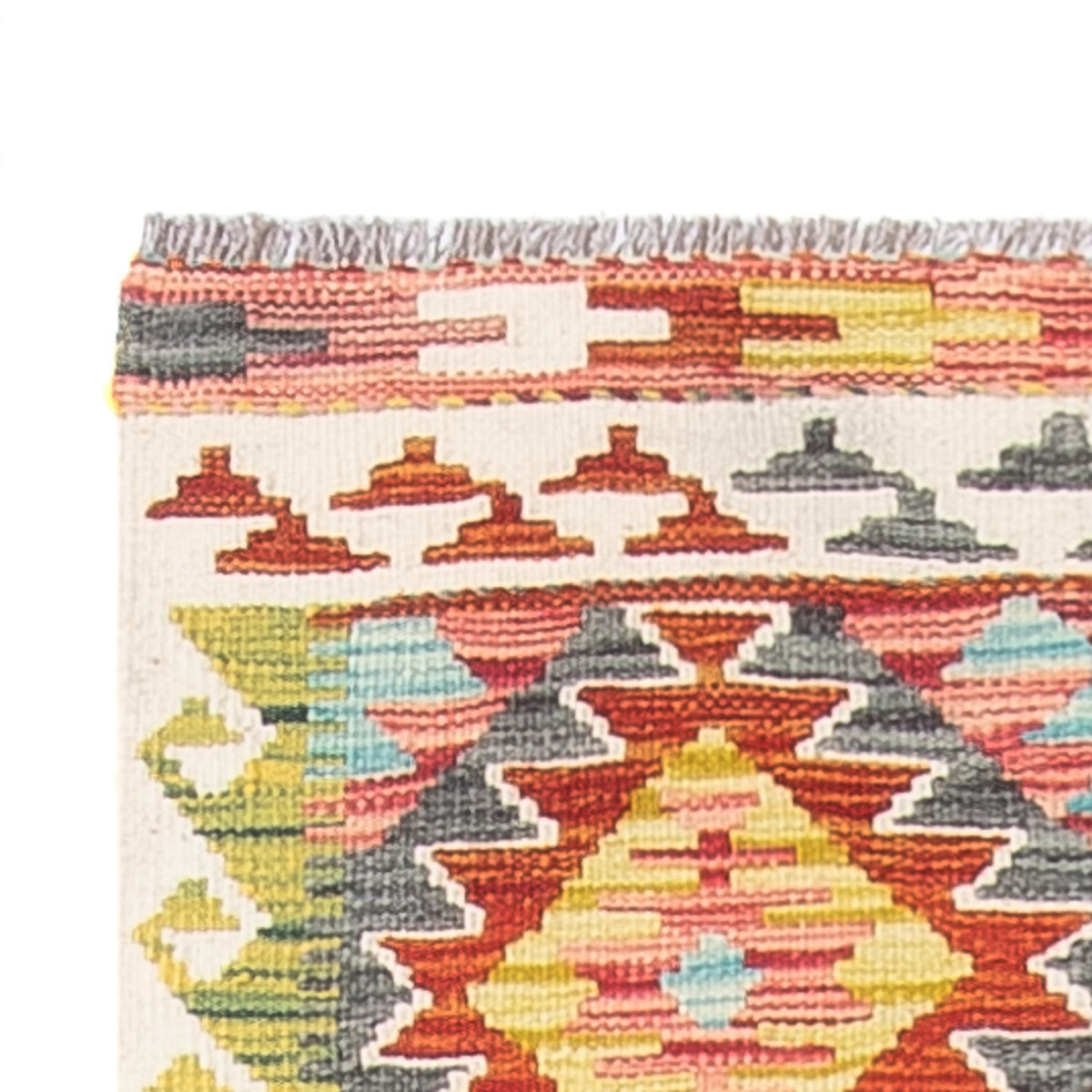 Loper Kelim tapijt - Splash - 286 x 78 cm - veelkleurig