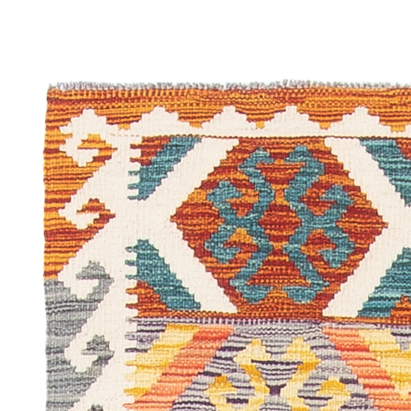 Loper Kelim tapijt - Splash - 294 x 82 cm - veelkleurig