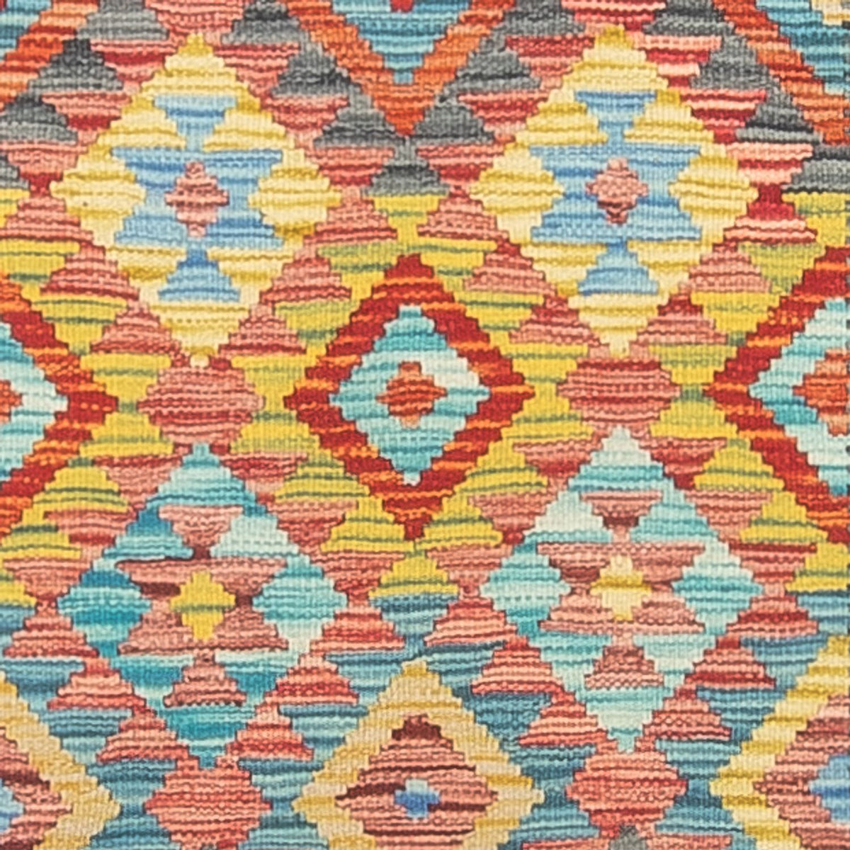 Loper Kelim tapijt - Splash - 232 x 80 cm - veelkleurig